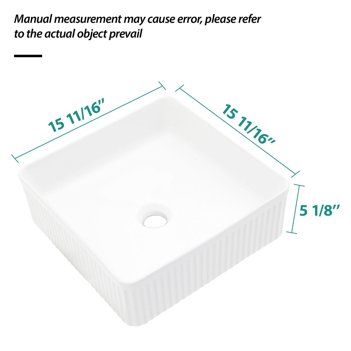 Modern Ceramic Rectangular Vessel Bathroom Sink