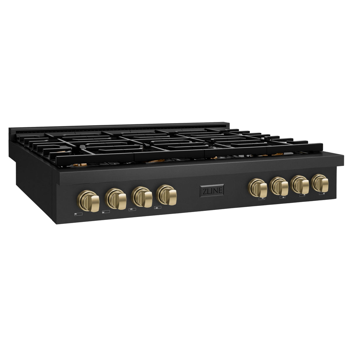 ZLINE - 48 in. Wide 8 Burner AutographParamount Rangetop with Bronze Accents (SRTBZ-48-CB) - Black Stainless Steel