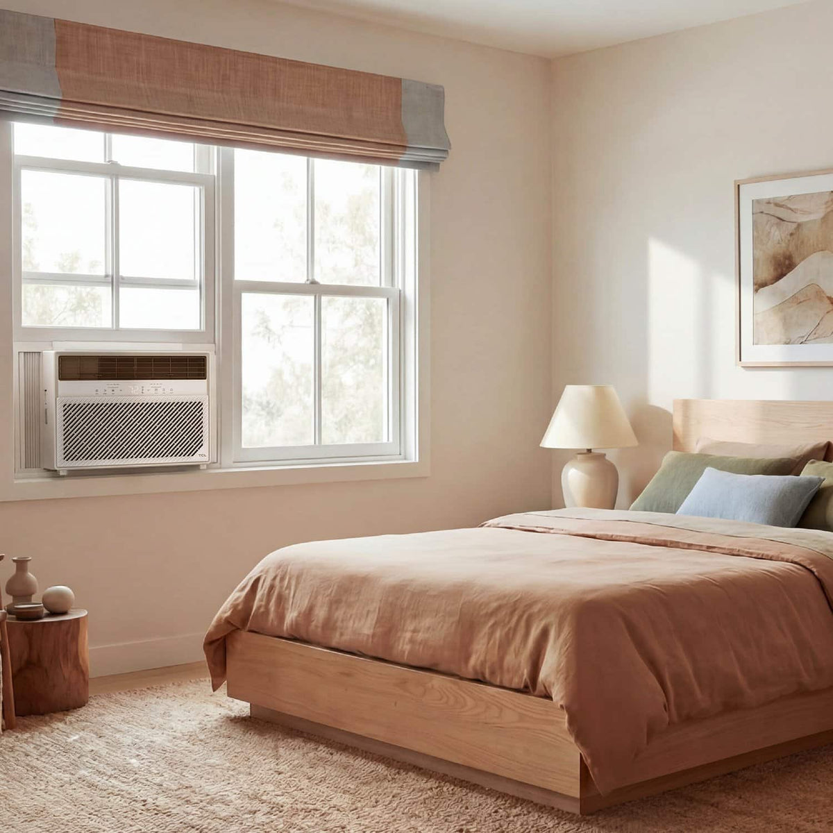 TCL - 550 Sq. Ft. 12,000 BTU Smart Window Air Conditioner, Digital, Remote Included with Remote - White