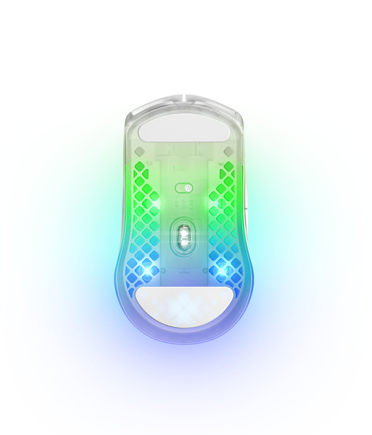SteelSeries - Aerox 3 Super Light Honeycomb Wireless RGB Optical Gaming Mouse - Wireless - Ghost Edition