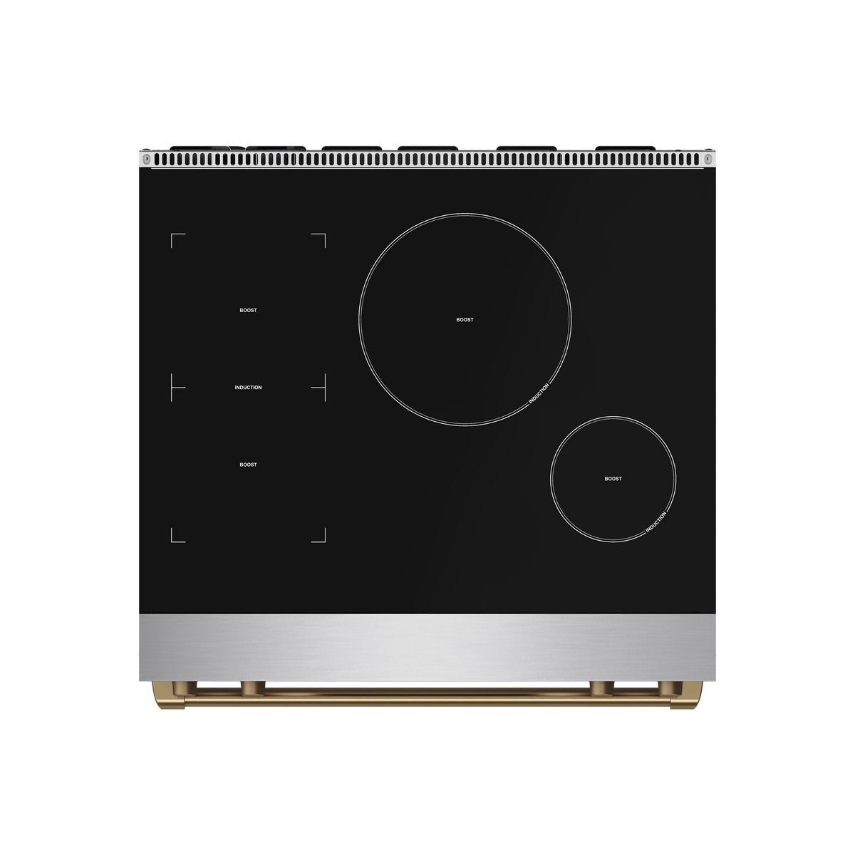 Gordon Ramsay Series by Thor Kitchen 4.8 Cu. Ft Freestanding Induction Range with Bronze Hardware - Stainless Steel