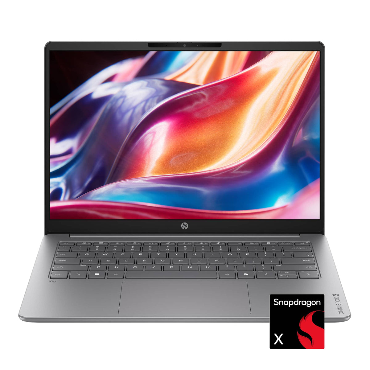 HP - OmniBook 3 - 14" 2K OLED Laptop - Snapdragon X (8-core) - 8GB Memory - 256GB SSD - Nouvelle Silver