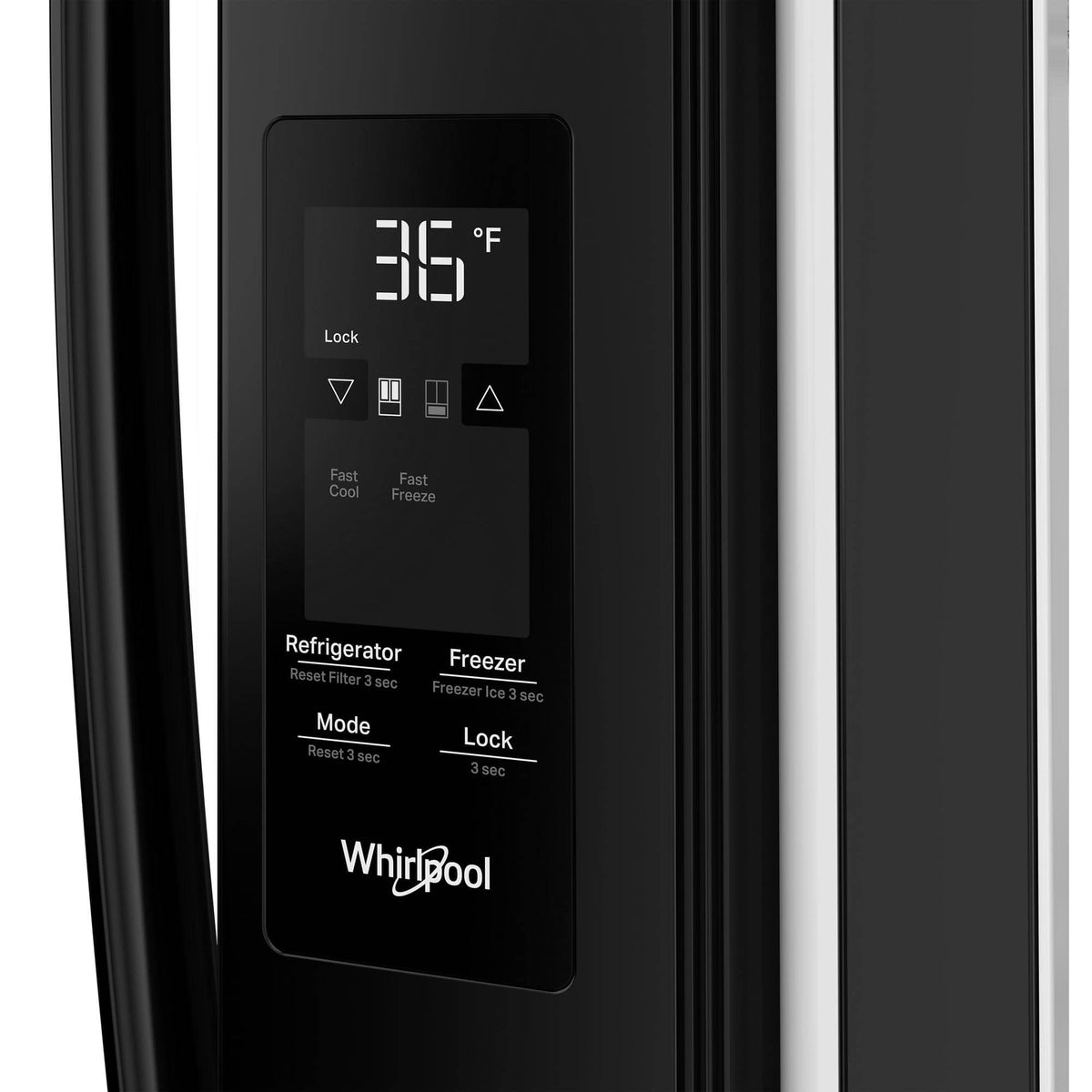 Whirlpool - 36 in. Wide 31 cu. ft. French Door Bottom Freezer Refrigerator with More space with Family-Sized Capacity - Black