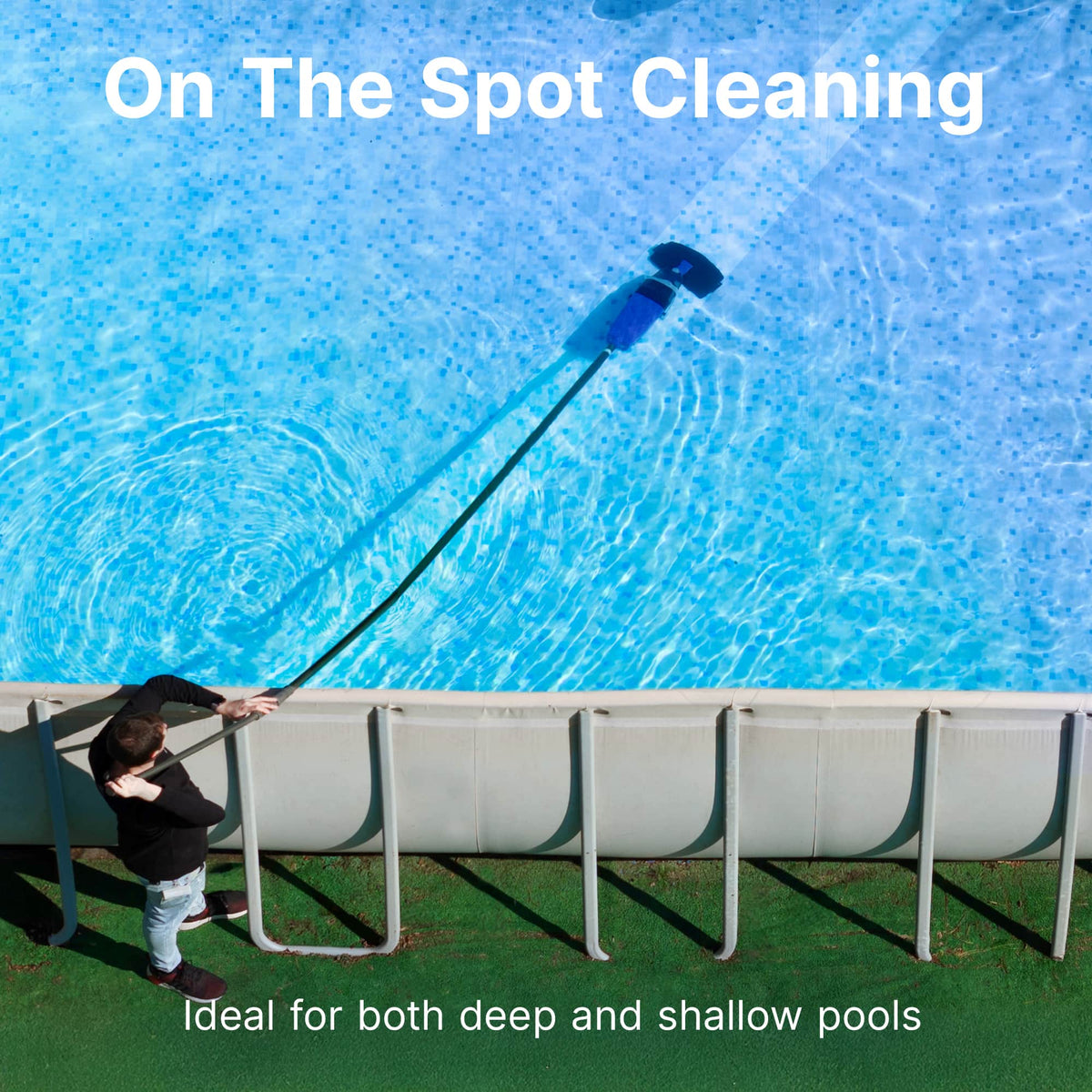 Niya - Aquasweep Cordless Handheld Pool Vacuum from the Creators of Dolphin – 180° Brush, Long Battery Life