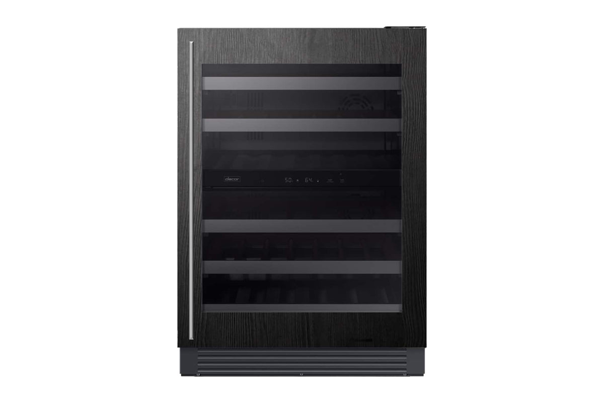 Dacor - 41-bottle 24-Inch Built-In Dual Zone Wine Cellar with Triple-Pane UV Glass and GlideRack System - Custom Panel Ready