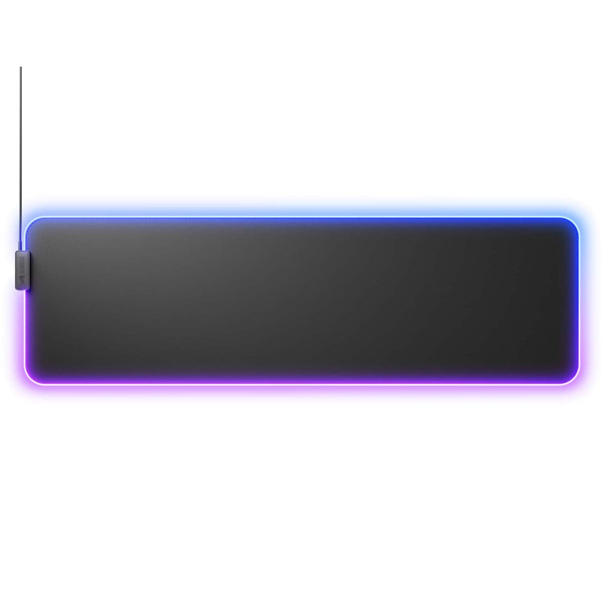 Glorious - GMP 2 GLED LE Gaming Mouse Pad with InfiniGlow Stitchless Edge - Large Extended - Black