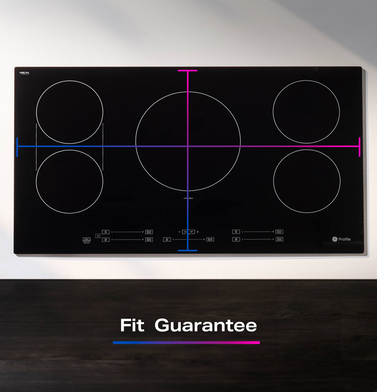 GE Profile - 36" Built-In Electric Induction Cooktop with 5 Elements, Slide Touch Controls, and Power Boost - Black