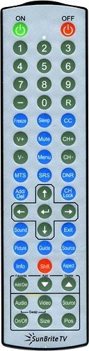 SunBriteTV - Remote - Black/Silver