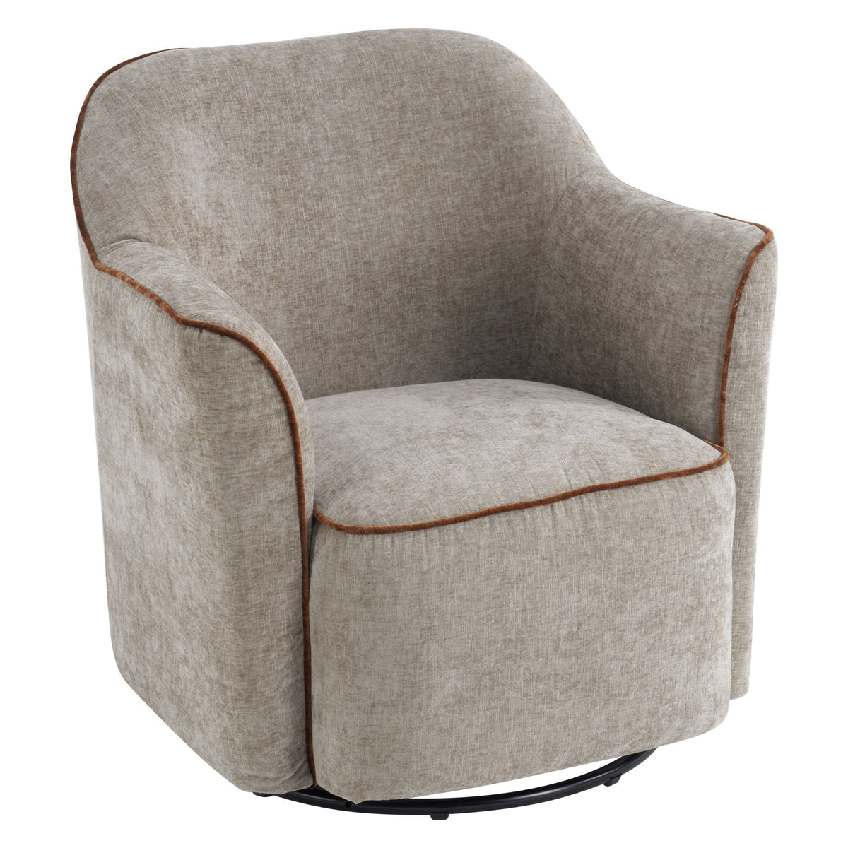 Sillón decorativo giratorio de 360° con brazos acampanados