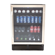 Avanti - Beverage Center - 130 Can Capacity - Stainless Steel/Black Cabinet