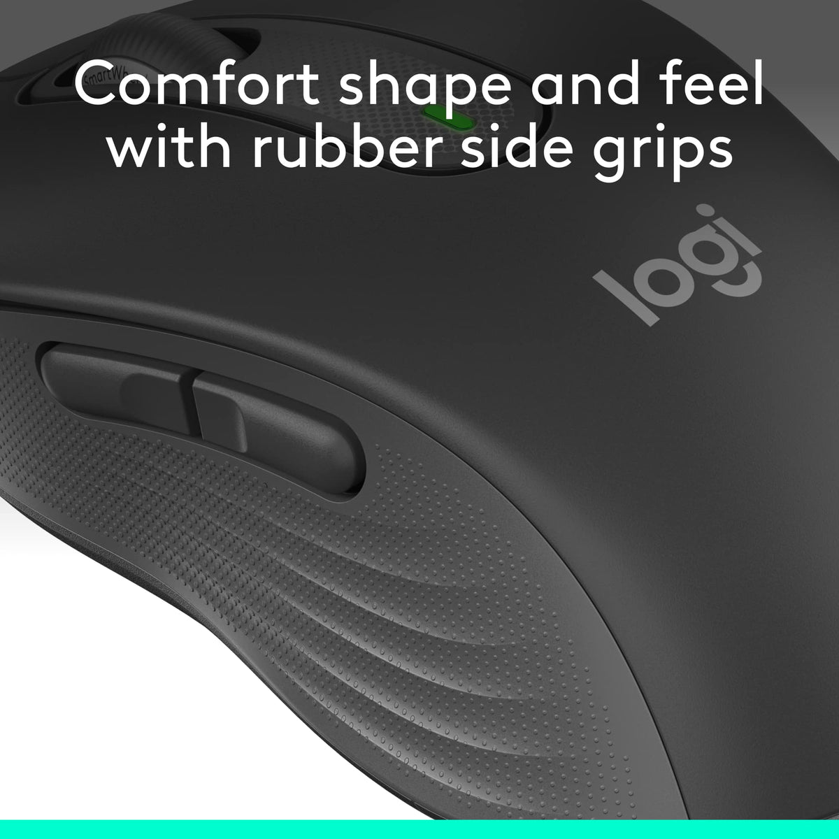 Logitech - Signature M650 Wireless Optical Mouse with Silent Clicks - Wireless - Graphite