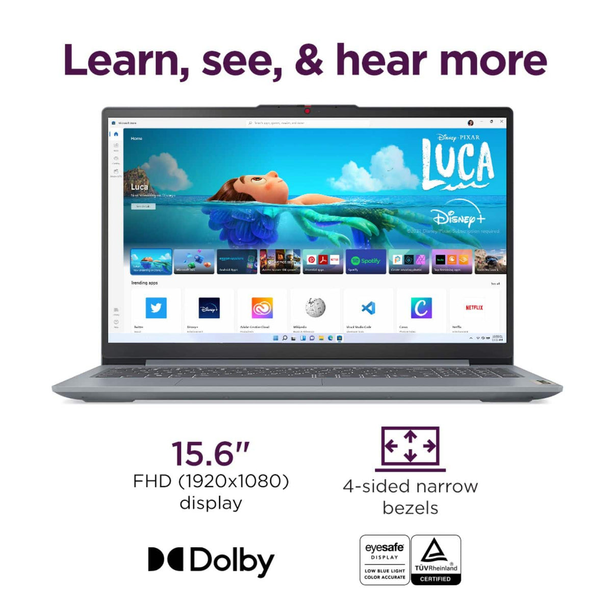 Lenovo - IdeaPad Slim 3i 15.6" Full HD Laptop - Intel Core i3-N305 2023 - 8GB Memory - 128GB UFS - Arctic Grey