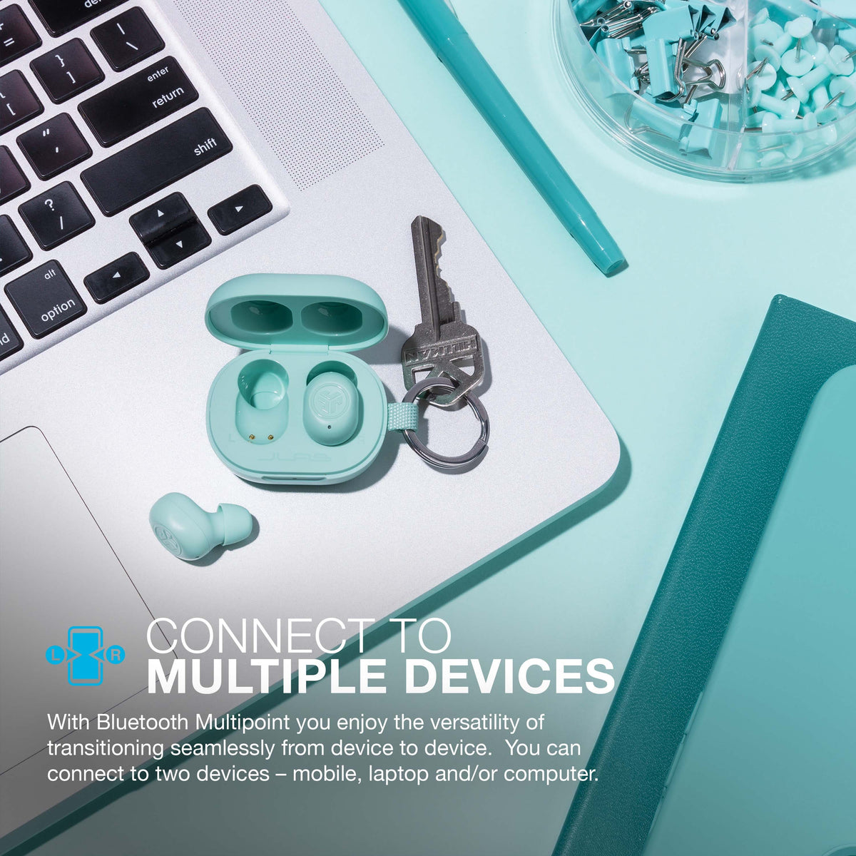JLab - JBuds Mini True Wireless Earbuds - Mint