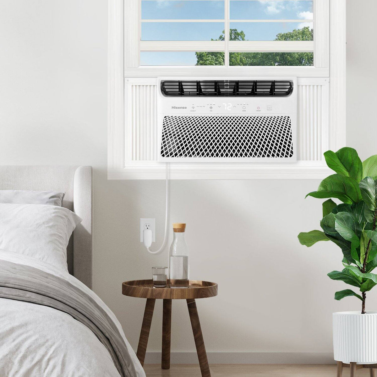Hisense - 10,000 BTU Window Air Conditioner with Inverter Technology & ConnectLife App 450 Sq. Ft. with Remote - White