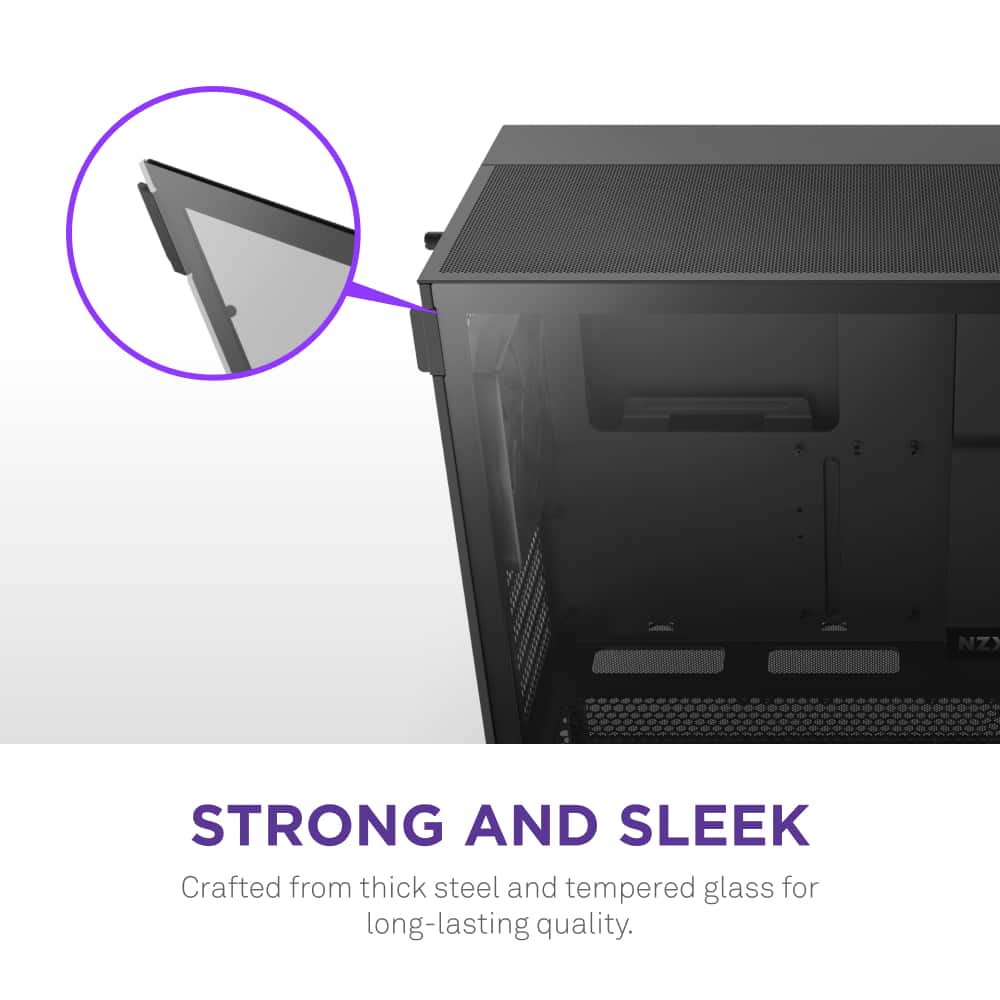 NZXT - H5 Flow 2024 Compact ATX Mid-Tower Airflow PC Case - Black
