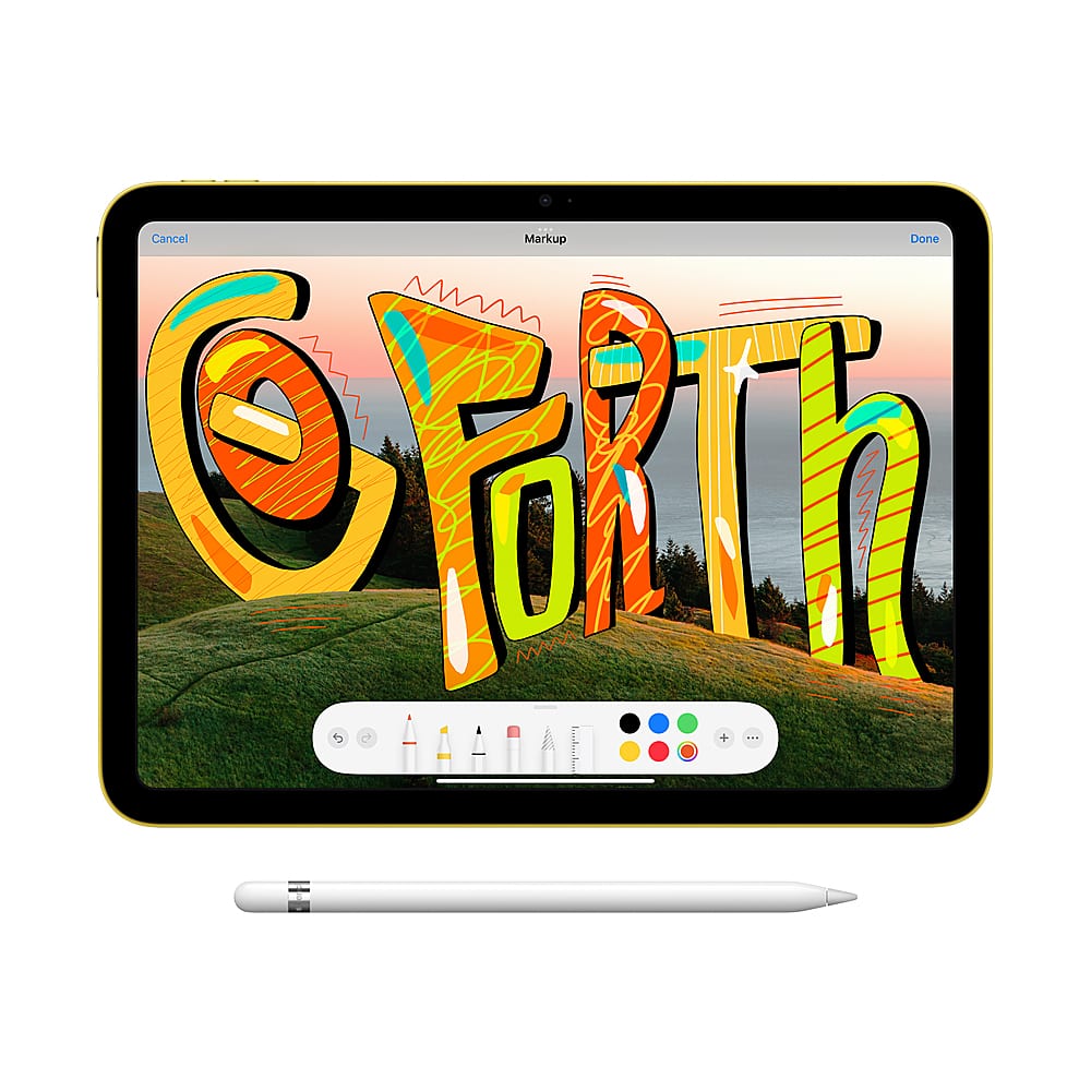 Apple - Geek Squad Certified Refurbished 10.9-Inch iPad with Wi-Fi - 64GB - Yellow