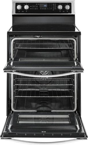 Whirlpool - 30 in. Wide 5 elements 6.7 cu. ft. Self-Cleaning Freestanding Double Oven Electric Convection Range - Stainless Steel