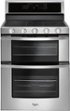 Whirlpool - 30 in. Wide 5 burners 6.0 cu. ft. Self-Cleaning Freestanding Double Oven Gas Convection Range - Stainless Steel