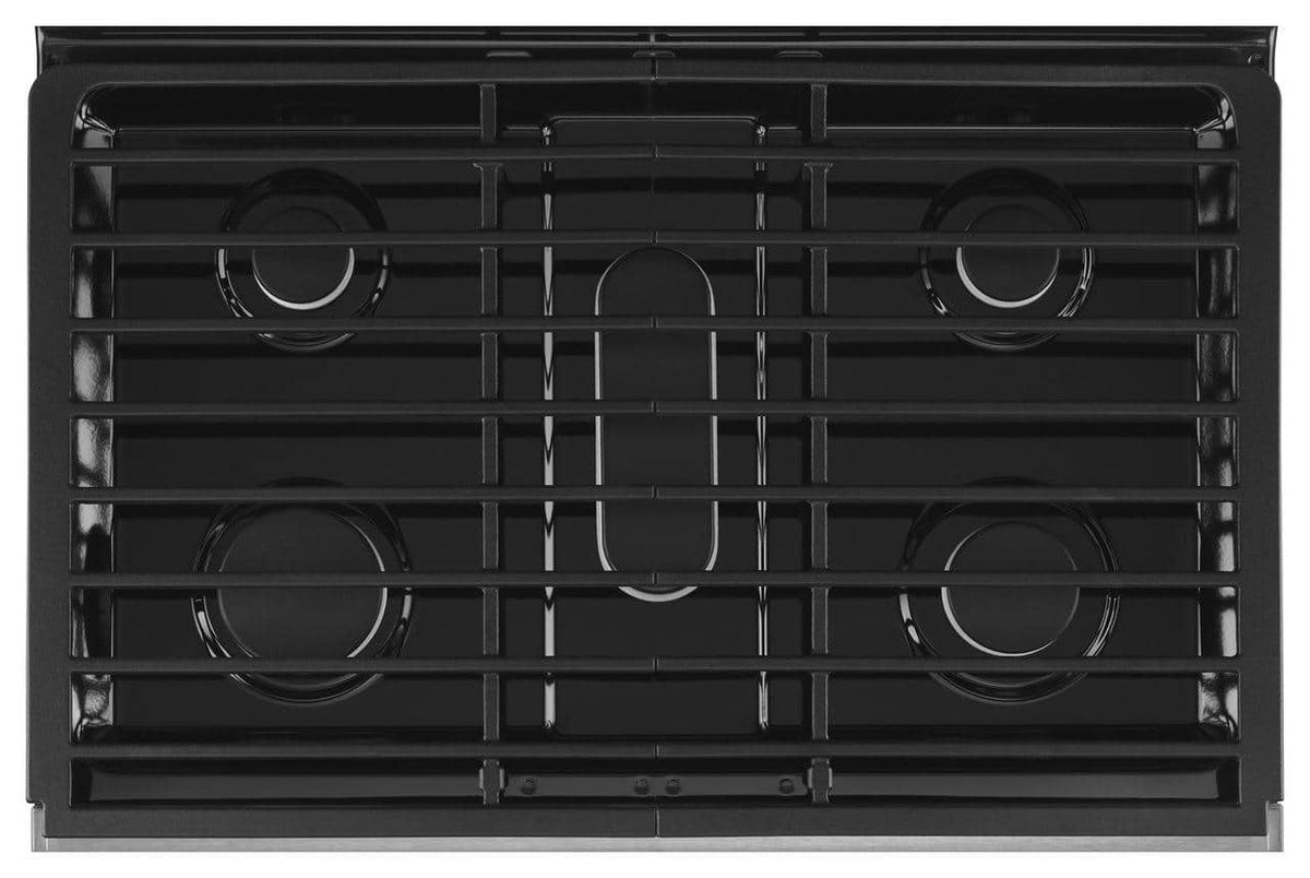 Whirlpool - 30 in. Wide 5 burners 6.0 cu. ft. Self-Cleaning Freestanding Double Oven Gas Convection Range - Stainless Steel