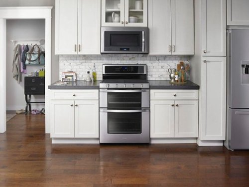 Whirlpool - 30 in. Wide 5 burners 6.0 cu. ft. Self-Cleaning Freestanding Double Oven Gas Convection Range - Stainless Steel