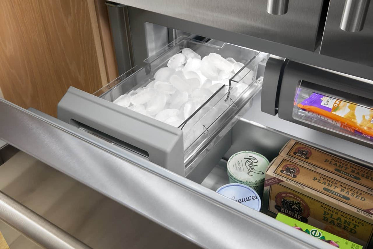 KitchenAid - 36 in. Wide 20.8 cu. ft. Built-In Bottom Mount Refrigerator with Platinum Interior - Stainless Steel
