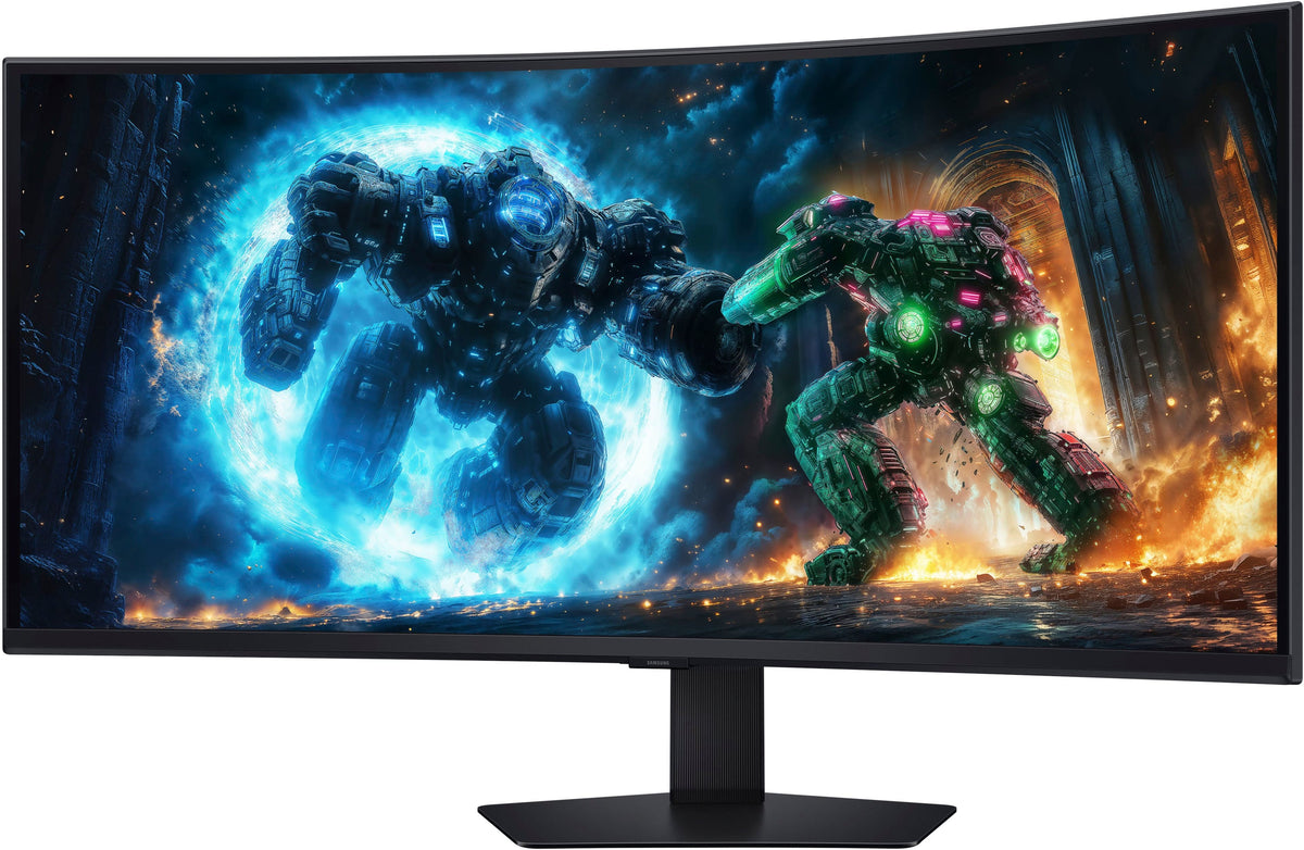 Samsung - 40" Odyssey G75F WUHD 180Hz 1ms AMD FreeSync Prem Pro Curved Gaming Monitor with HDR 600 (DisplayPort, HDMI) - Black
