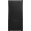 Amana - 33 in. Wide 22.1 cu. ft. Bottom-Freezer Refrigerator - Black