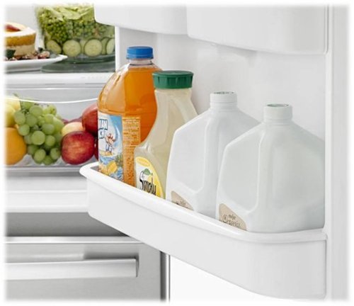 Amana - 33 in. Wide 22.1 cu. ft. Bottom-Freezer Refrigerator - Black