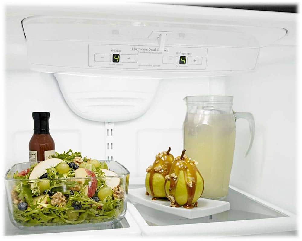 Amana - 33 in. Wide 22.1 cu. ft. Bottom-Freezer Refrigerator - Black