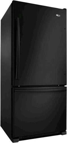Amana - 30 in. Wide 18.5 cu. ft. Bottom-Freezer Refrigerator - Black