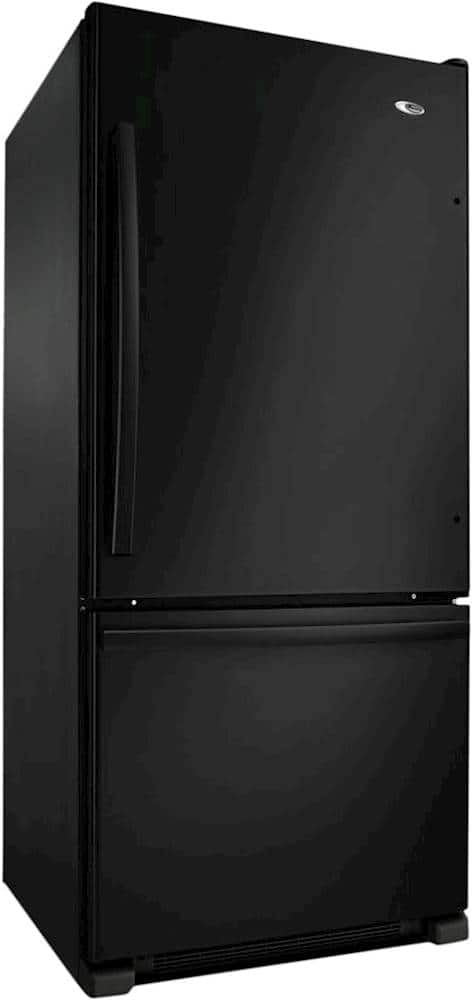 Amana - 30 in. Wide 18.5 cu. ft. Bottom-Freezer Refrigerator - Black