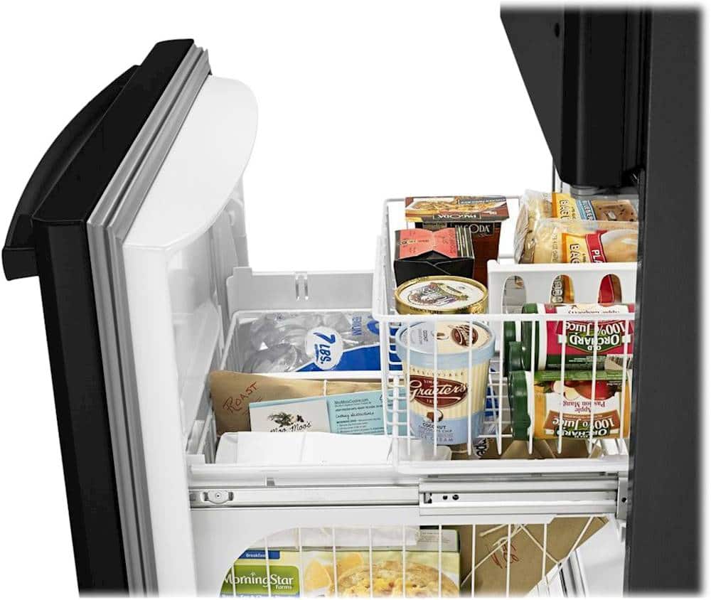 Amana - 30 in. Wide 18.5 cu. ft. Bottom-Freezer Refrigerator - Black