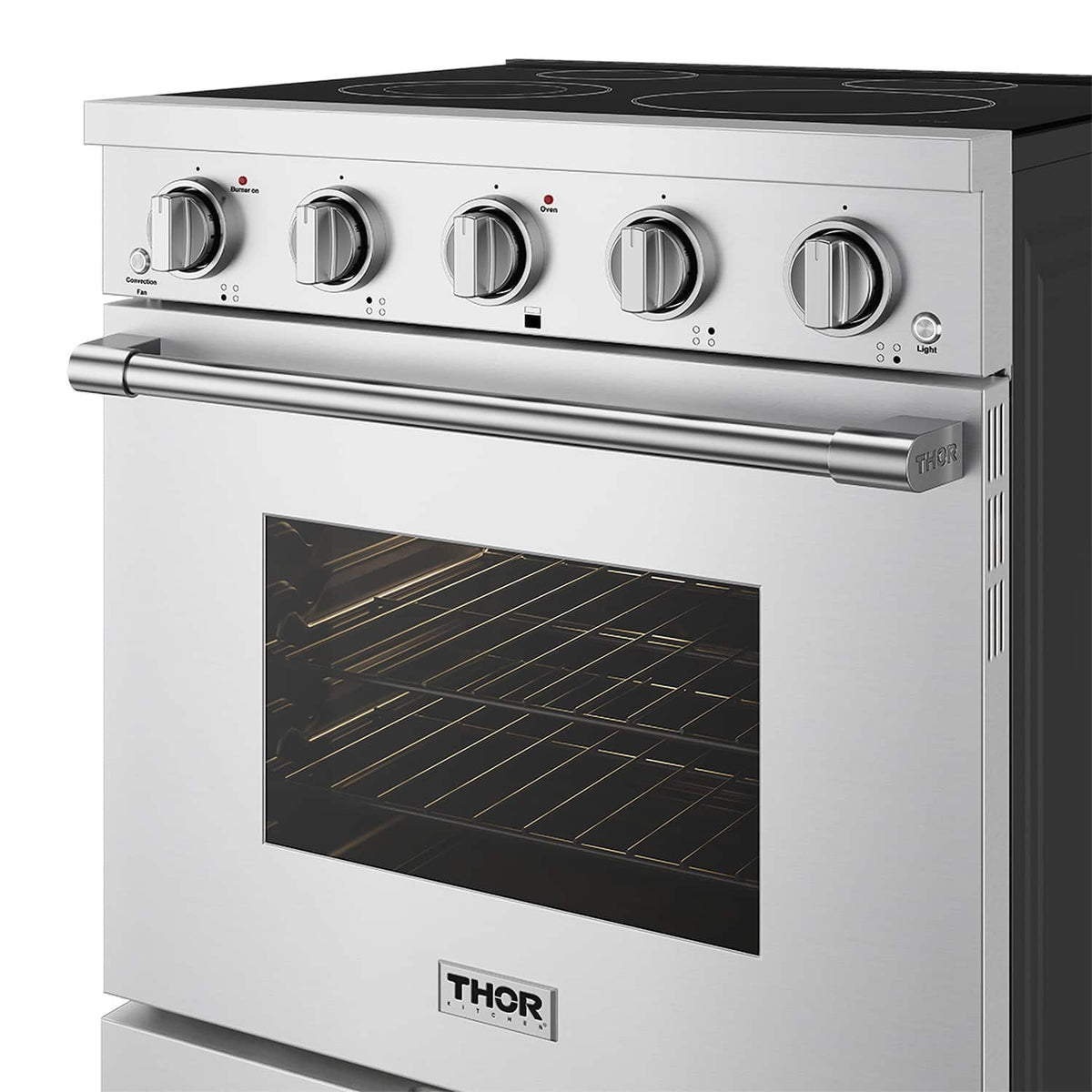 Thor Kitchen - 4.55 Cu. Ft Freestanding Electric Convection Range - Stainless Steel