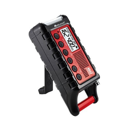Midland - E+READY Emergency Crank Weather Alert Radio - Black/Red