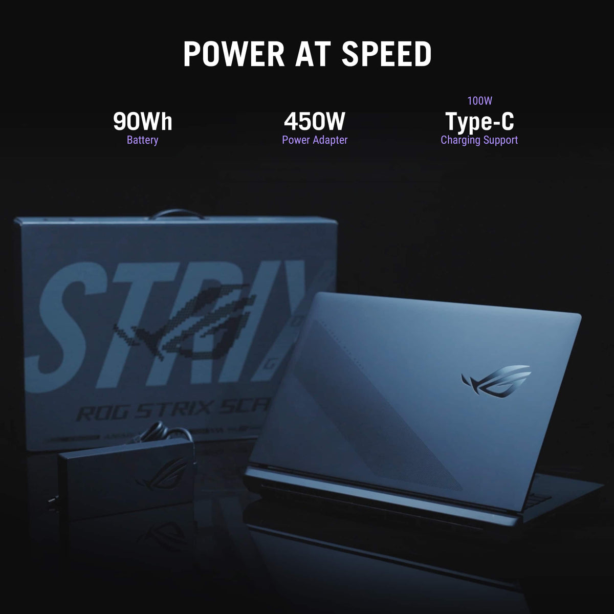 ASUS - ROG Strix SCAR 18 18" 4K 240Hz Gaming Laptop - Intel Core Ultra 9 HX Plus - 32GB RAM - NVIDIA GeForce RTX 5080 - 1TB SSD - Off Black