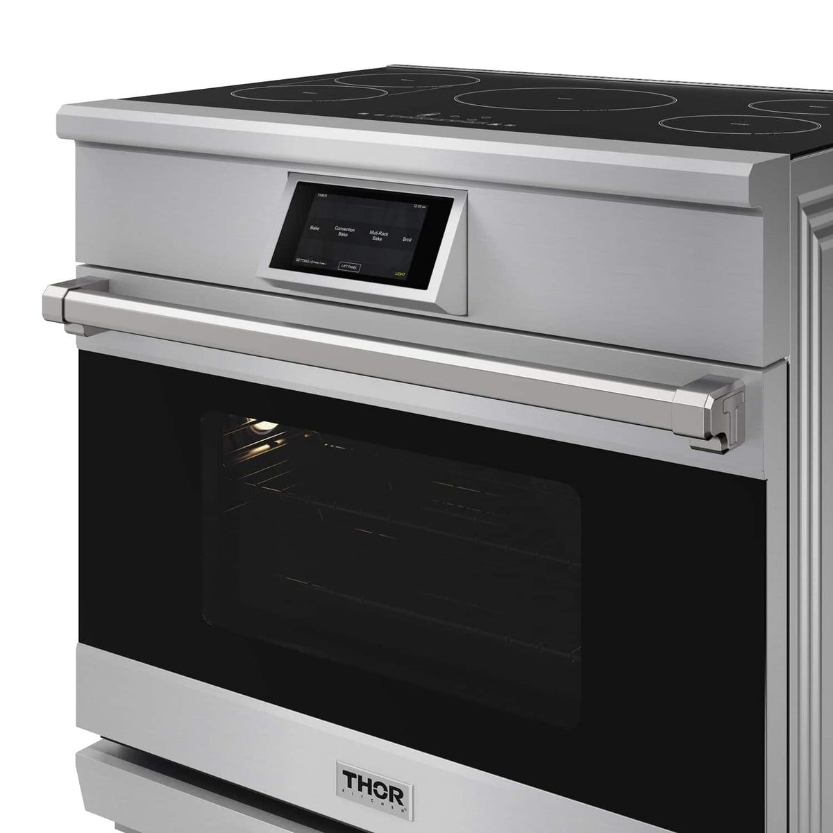 Thor Kitchen - 6 Cu Ft. Freestanding Induction Range with Air Fry - Stainless Steel