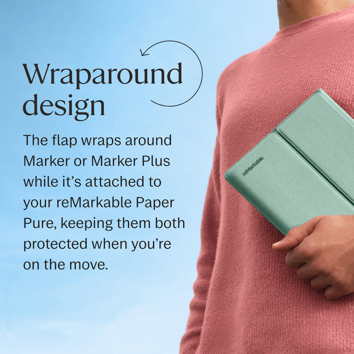 Sleeve Folio for reMarkable Paper Pure - Mist Green
