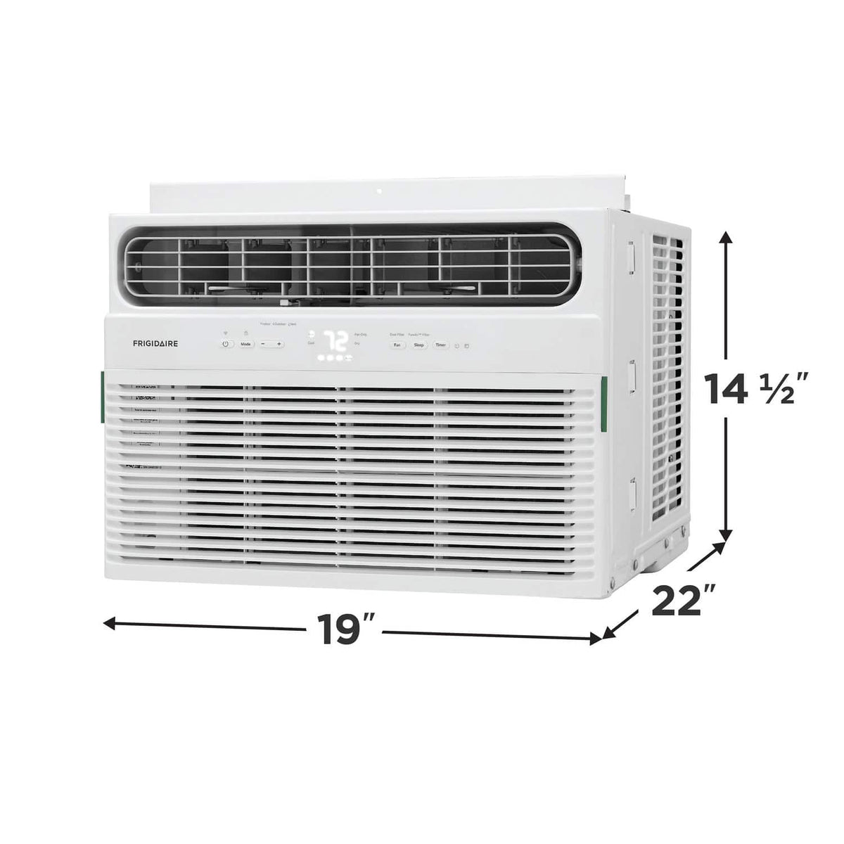 Frigidaire - 115V 14,000 BTU 700 Sq. Ft. Smart Window Air Conditioner with Remote - White