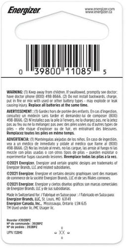 Energizer - 392 Silver Oxide Button Battery, 1 Pack