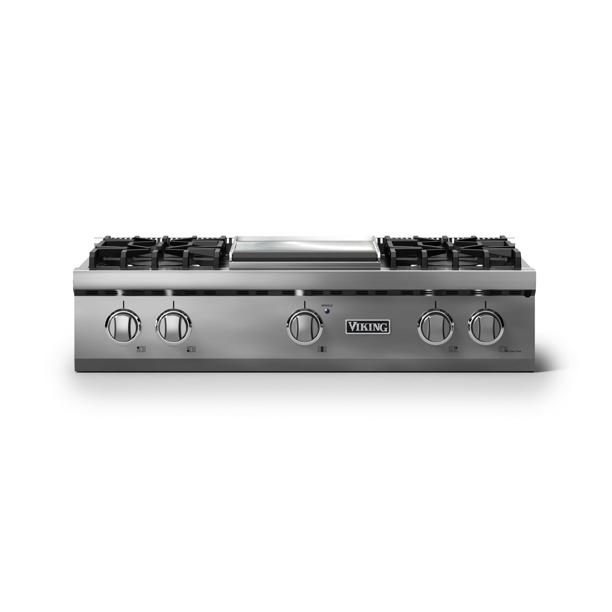 Viking - 36"W. Pro5S 4 Burner Built-in Gas Sealed Burner Rangetop-Stainless Steel - Stainless Steel