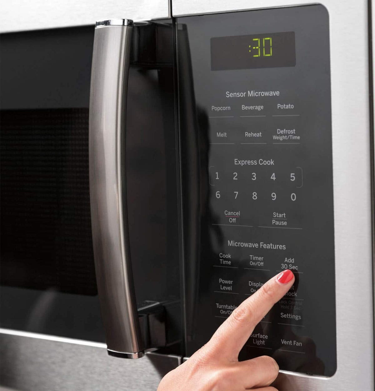 GE - 1.7 Cu. Ft. Over-the-Range Microwave with Sensor Cooking and Defrost - Stainless Steel
