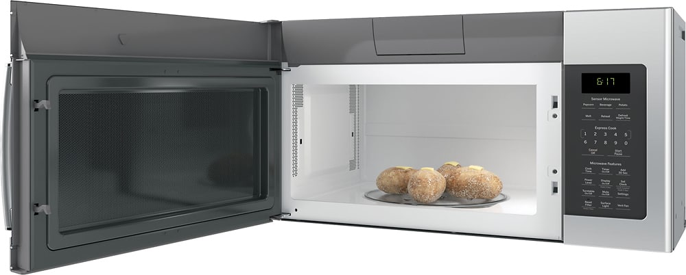 GE - 1.7 Cu. Ft. Over-the-Range Microwave with Sensor Cooking and Defrost - Stainless Steel