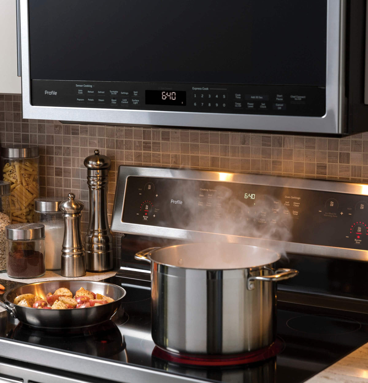 GE - 1.7 Cu. Ft. Over-the-Range Microwave with Sensor Cooking and Defrost - Stainless Steel