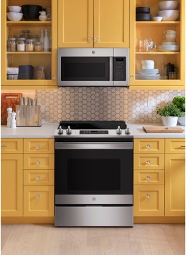 GE - 1.7 Cu. Ft. Over-the-Range Microwave with Sensor Cooking and Defrost - Stainless Steel