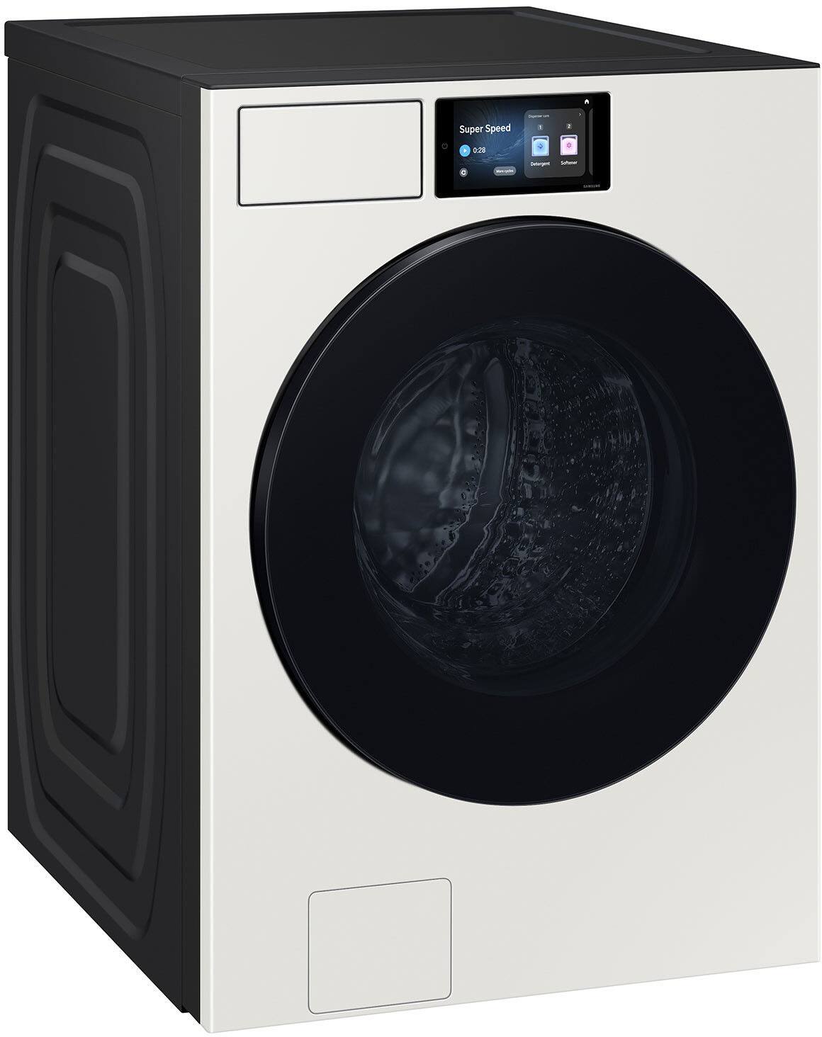 Samsung - 5.3 cu. ft. Bespoke AI Ultra Capacity Front Load Washer with AI Home - Ivory