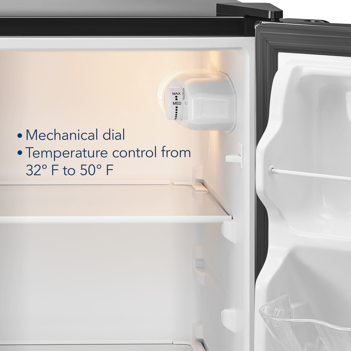 Insignia™ - 4.4 Cu. Ft. Mini Fridge with Door Storage and ENERGY STAR Certification - Stainless Steel