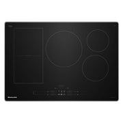 KitchenAid - 36 in. Wide 4 element Electric Induction Cooktop with 5 Cooking Zones and Temp Cook Induction Technology - Stainless Steel