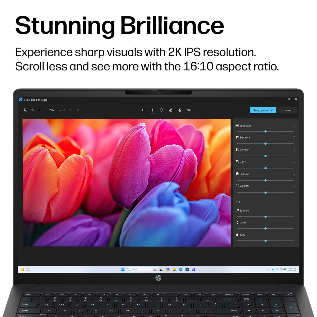 HP - OmniBook 3 - 16" 2K Touchscreen Laptop - Intel Core 7 350 (2026) - 16GB Memory - 512GB SSD - Mica Silver