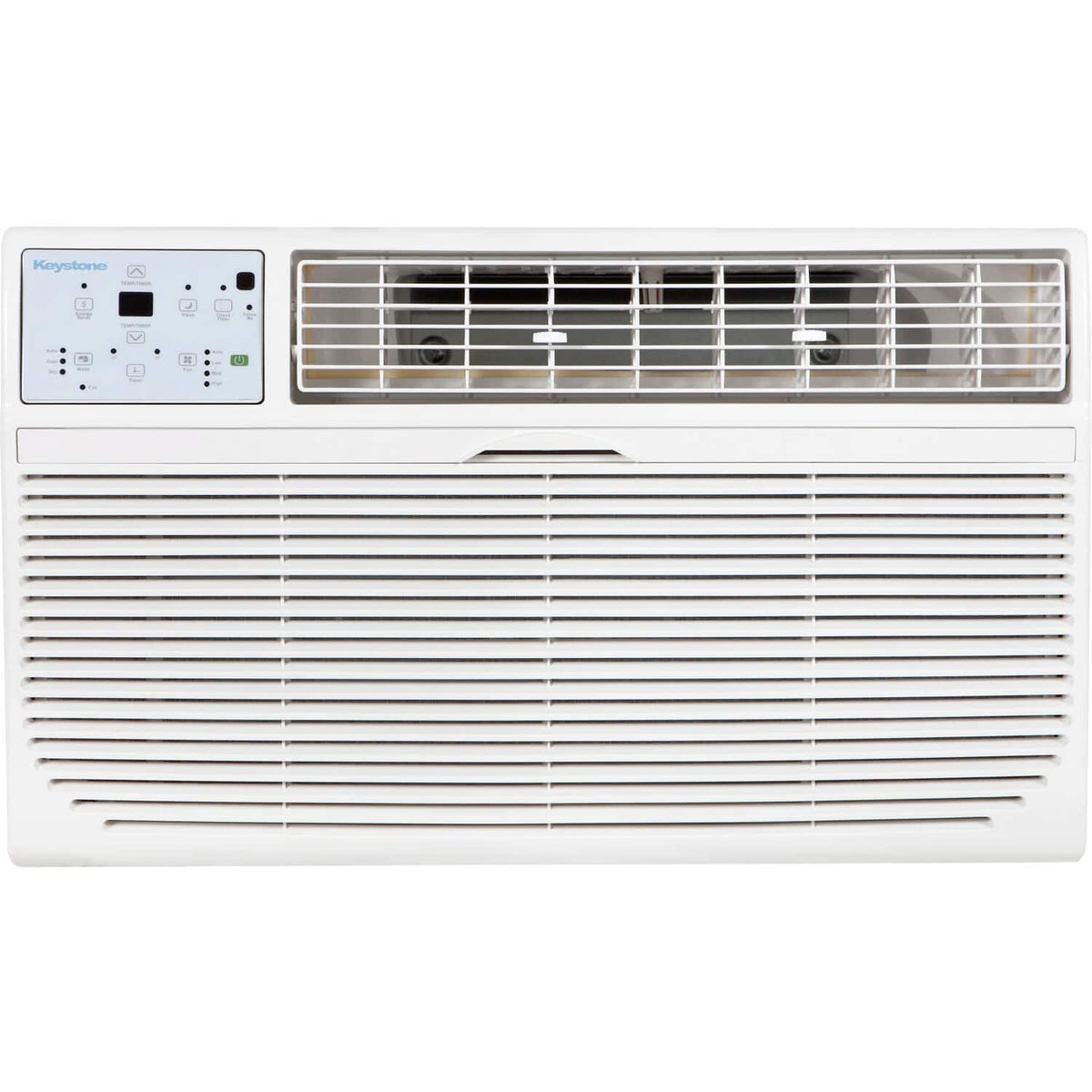 Keystone - Energy Star 12,000 BTU 115V Through-the-Wall Air Conditioner with Follow Me LCD Remote Control - White