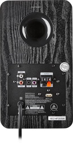 Insignia™ - 25w (per speaker, 50w total) Bluetooth Bookshelf Speakers - Black